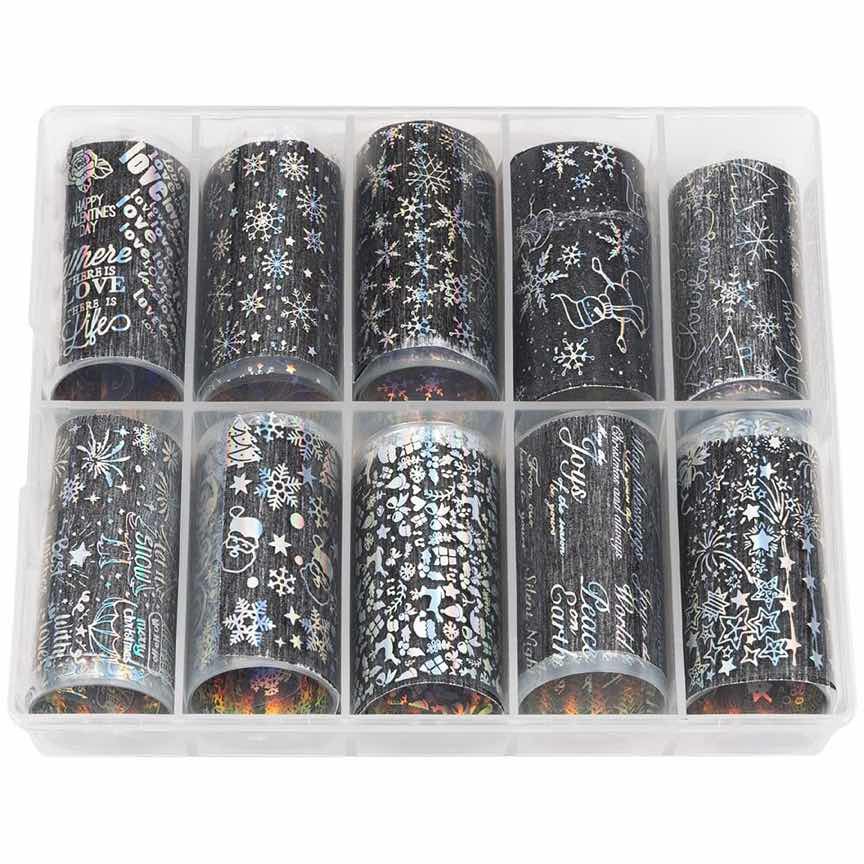 Set Folii Transfer LUXORISE #34 Holo Christmas, 10 buc Set Folii Transfer LUXORISE #34 Holo Christmas, 10 buc