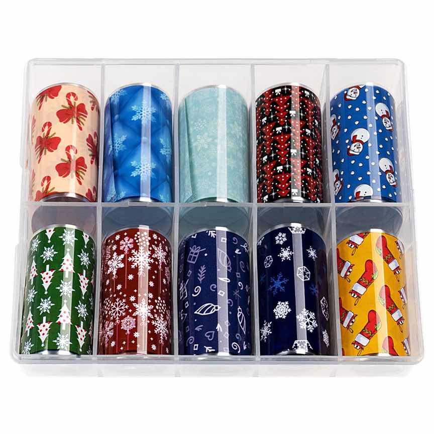 Set Folii Transfer LUXORISE Christmas Crush, 10 buc Set Folii Transfer LUXORISE Christmas Crush, 10 buc