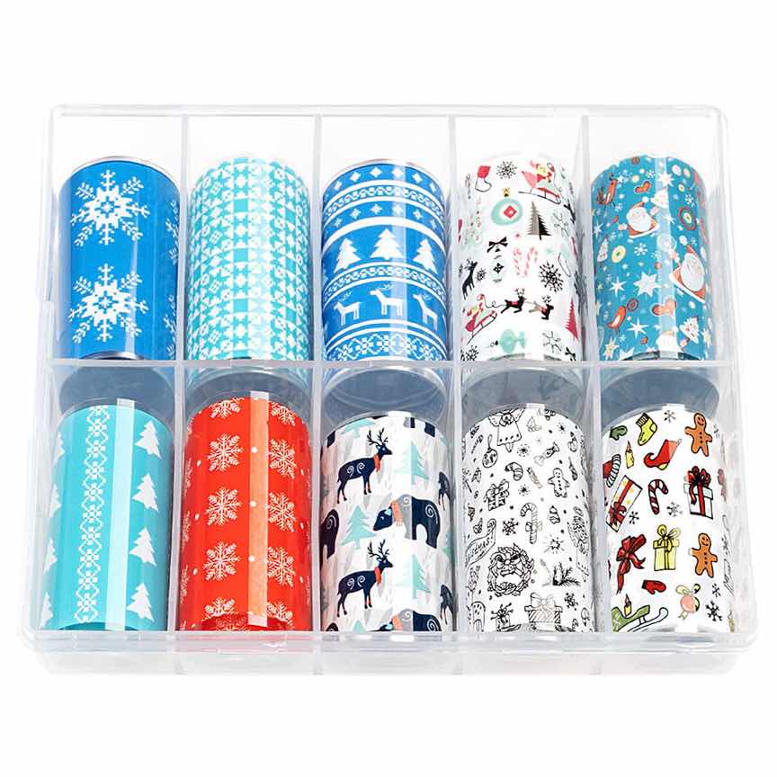 Set Folii Transfer LUXORISE Finally Christmas, 10 buc Set Folii Transfer LUXORISE Finally Christmas, 10 buc