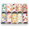 Set Folii Transfer LUXORISE Flower Paradise, 10 buc Set Folii Transfer LUXORISE Flower Paradise, 10 buc