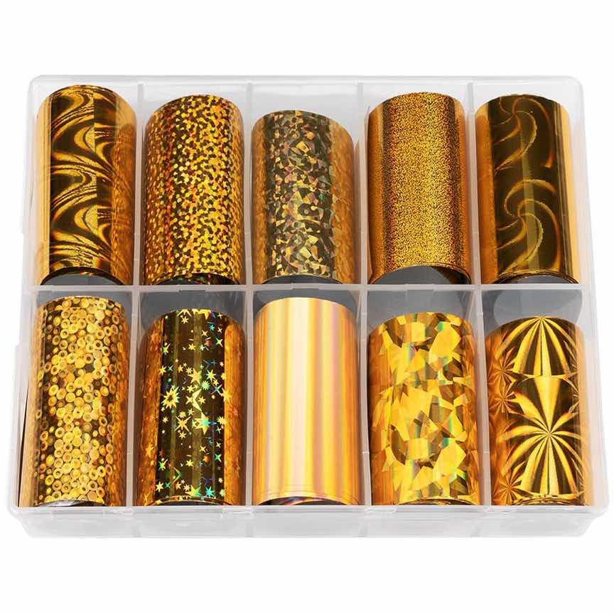 Set Folii Transfer LUXORISE Gold Opulence, 10 buc Set Folii Transfer LUXORISE Gold Opulence, 10 buc