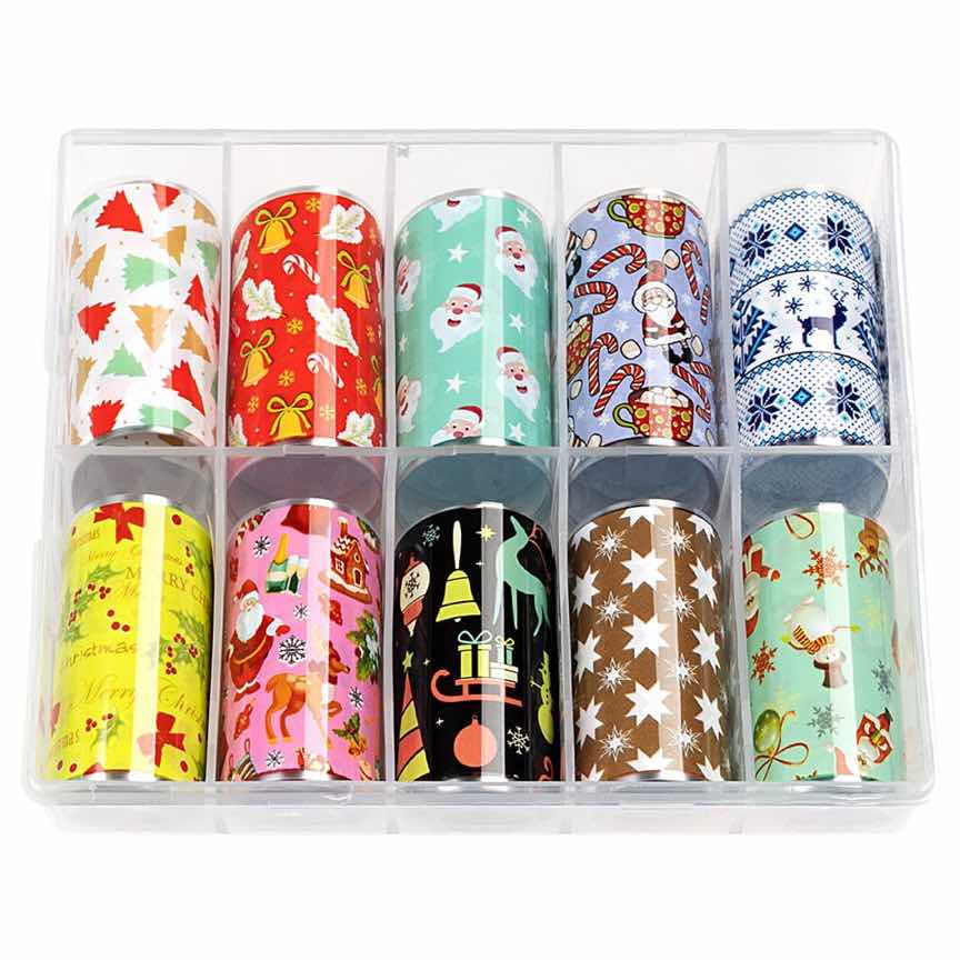 Set Folii Transfer LUXORISE Perfect Christmas, 10 buc Set Folii Transfer LUXORISE Perfect Christmas, 10 buc