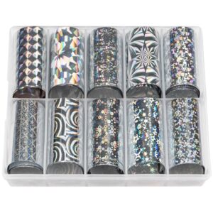 Set Folii Transfer LUXORISE Silver Opulence, 10 buc