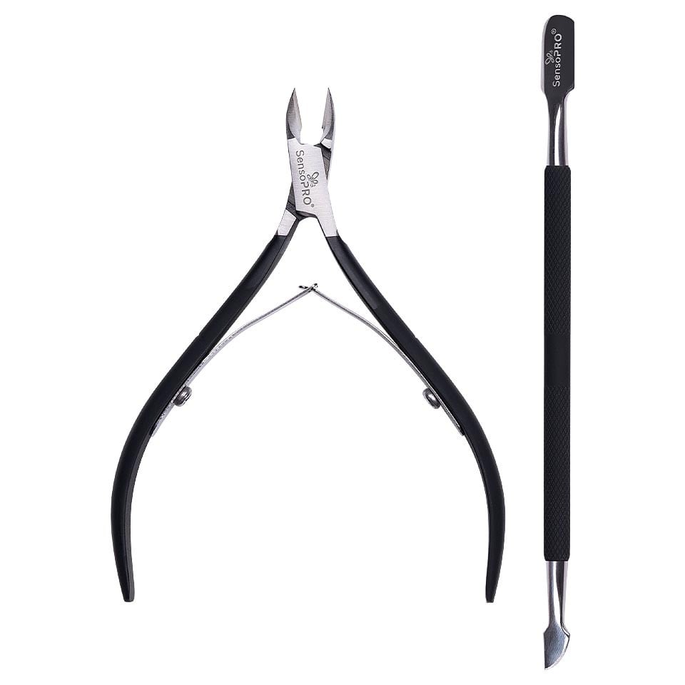 Set Manichiura / Pedichiura Cleste Unghii si Instrument Cuticule SensoPRO Milano, Black Set Manichiura / Pedichiura Cleste Unghii si Instrument Cuticule SensoPRO Milano, Black