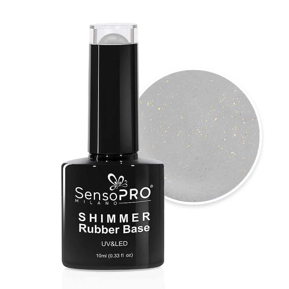 Shimmer Rubber Base SensoPRO Milano - #23 Natural Ivory, 10ml Shimmer Rubber Base SensoPRO Milano - #23 Natural Ivory, 10ml