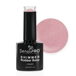 Shimmer Rubber Base SensoPRO Milano - #34 Diva Glow, 10ml