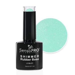 Shimmer Rubber Base SensoPRO Milano - #58 Radiant Lime, 10ml