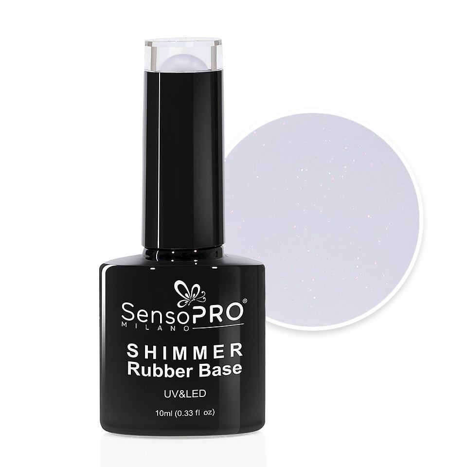 Shimmer Rubber Base SensoPRO Milano - #66 Flashy White, 10ml Shimmer Rubber Base SensoPRO Milano - #66 Flashy White, 10ml