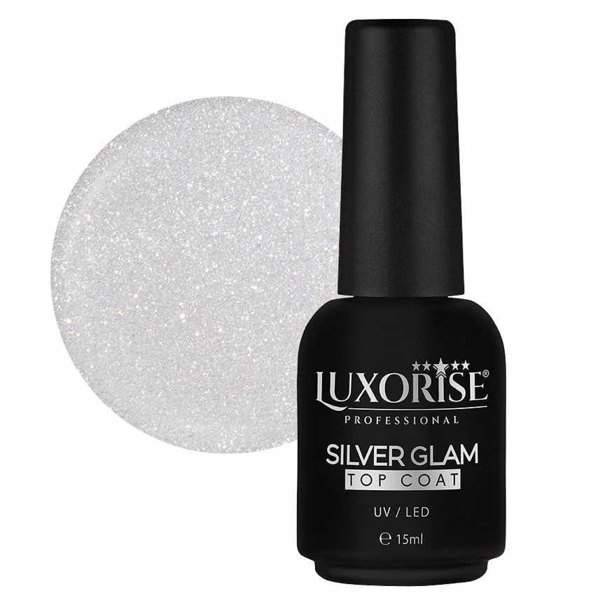 Silver Glam Top Coat LUXORISE, 15ml Silver Glam Top Coat LUXORISE, 15ml