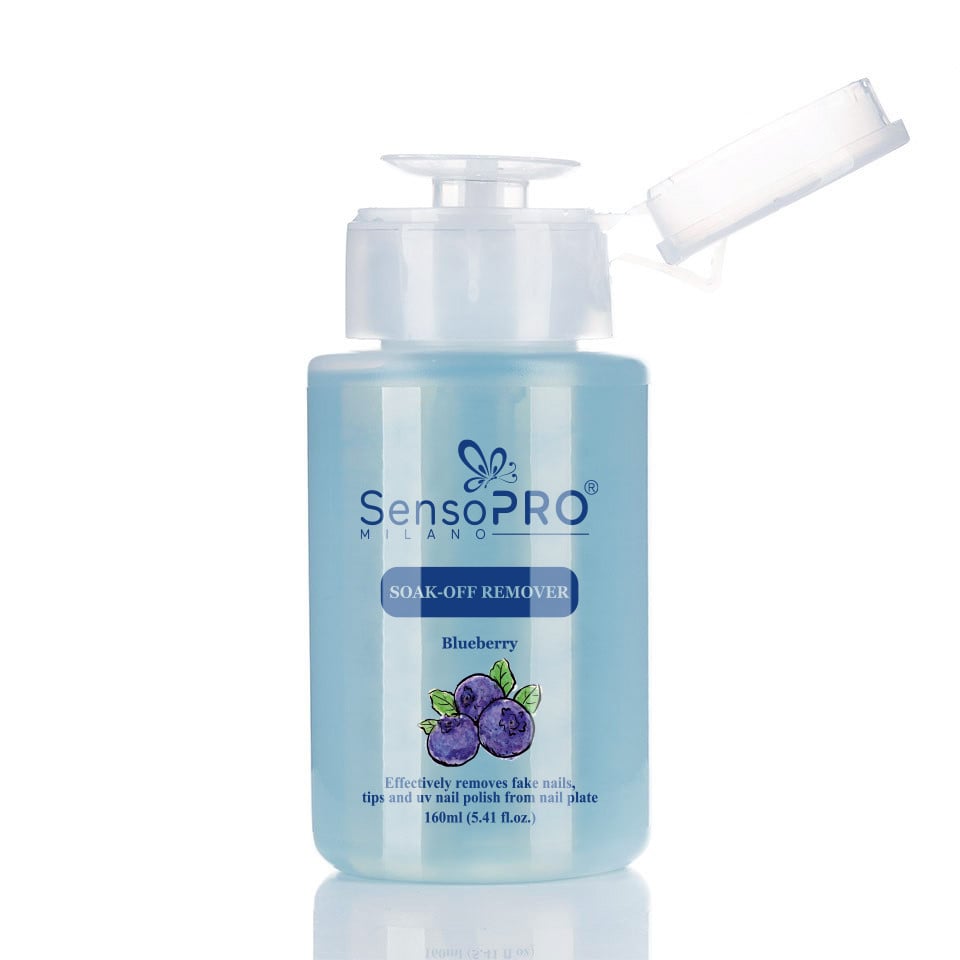 Soak off Remover SensoPRO Milano Blueberry - Indepartare gel, oja semipermanenta, tipsuri, 160 ml Soak off Remover SensoPRO Milano Blueberry - Indepartare gel, oja semipermanenta, tipsuri, 160 ml
