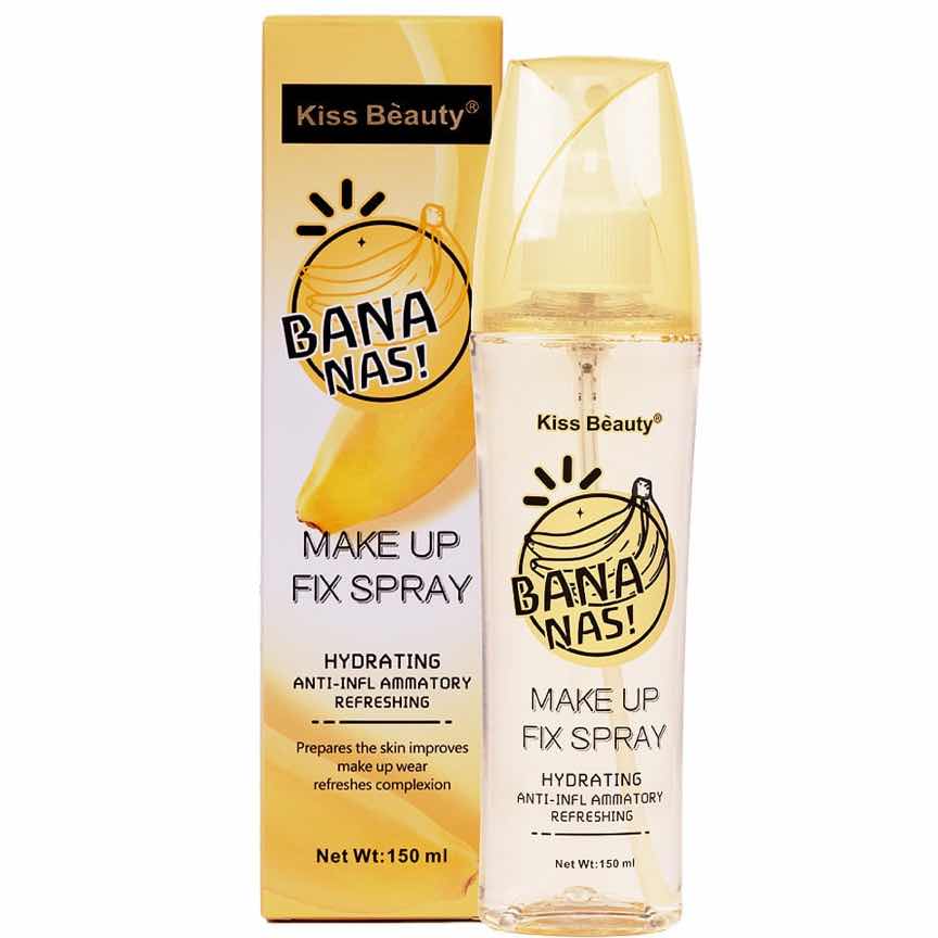 Spray Fixare Machiaj Hydrating, Anti-inflamatory Bananas Kiss Beauty, 150ml Spray Fixare Machiaj Hydrating, Anti-inflamatory Bananas Kiss Beauty, 150ml