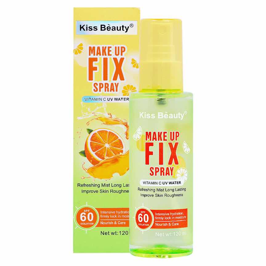 Spray Fixare Machiaj SPF 60 Vitamin C, Kiss Beauty 120ml Spray Fixare Machiaj SPF 60 Vitamin C, Kiss Beauty 120ml
