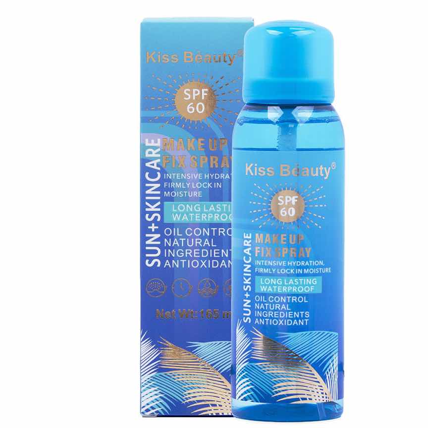 Spray Fixare Machiaj SPF60 Sun & Skincare Kiss Beauty, 165ml Spray Fixare Machiaj SPF60 Sun & Skincare Kiss Beauty, 165ml