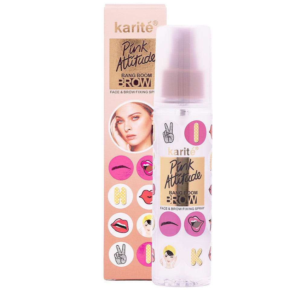 Spray Fixare Machiaj & Sprancene Pink Attitude Kiss Beauty, 120ml Spray Fixare Machiaj & Sprancene Pink Attitude Kiss Beauty, 120ml