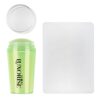 Stampila Unghii Silicon cu Racleta, Clear Green LUXORISE