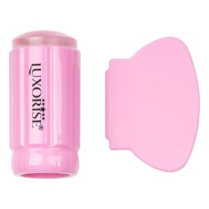 Stampila Unghii Silicon cu Racleta, Crystal Pink LUXORISE