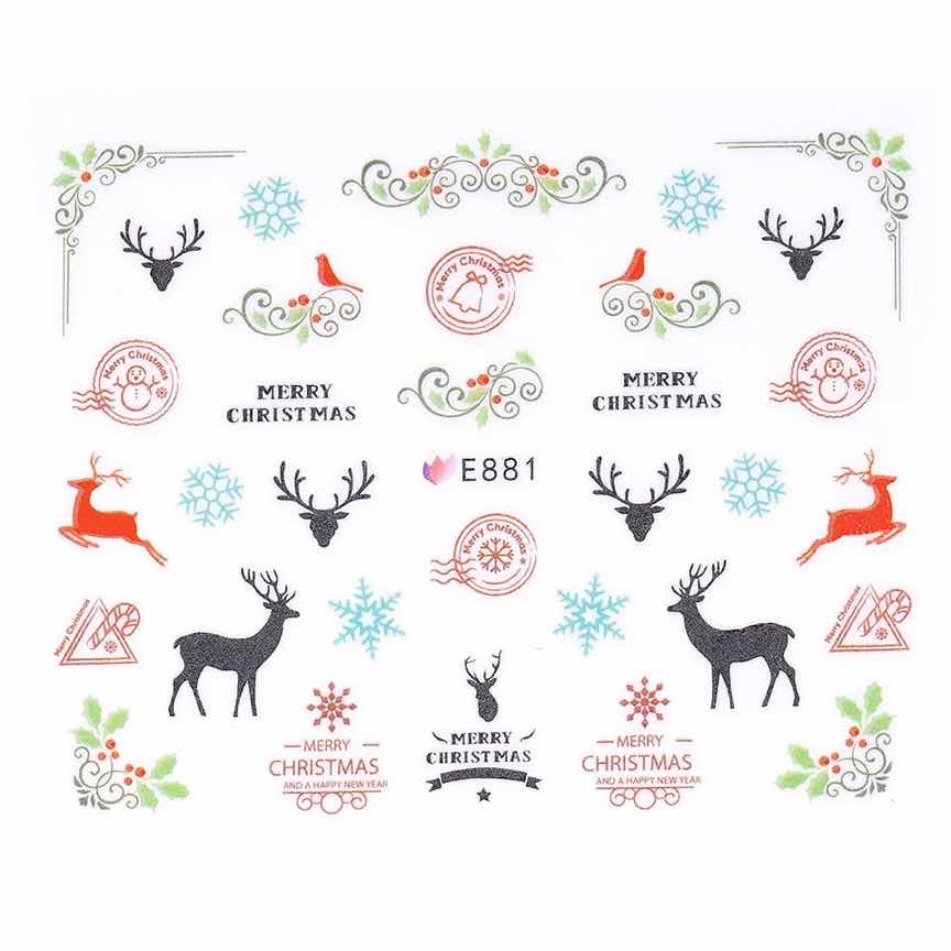 Sticker 3D Unghii LUXORISE, Winter Bliss E881 Sticker 3D Unghii LUXORISE, Winter Bliss E881