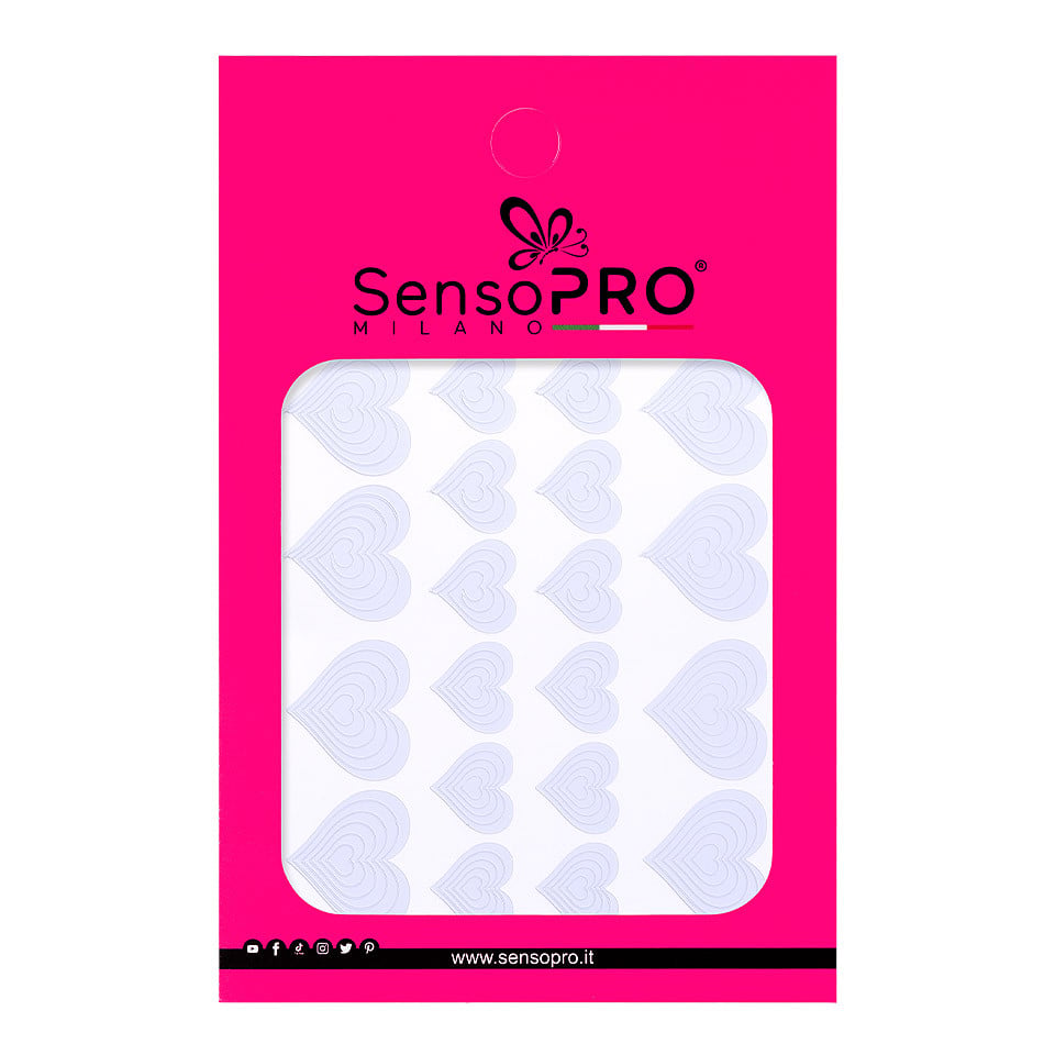 Sticker Sablon Nail Art SensoPRO Milano, Heart Shapes Sticker Sablon Nail Art SensoPRO Milano, Heart Shapes