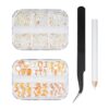 Strasuri Unghii cu Penseta & Creion Aplicare LUXORISE Secret Treasure, 12 modele