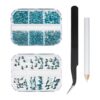 Strasuri Unghii cu Penseta & Creion Aplicare LUXORISE Watter Angels, 12 modele