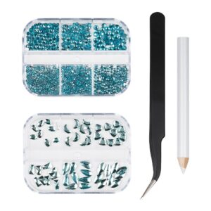 Strasuri Unghii cu Penseta & Creion Aplicare LUXORISE Watter Angels, 12 modele