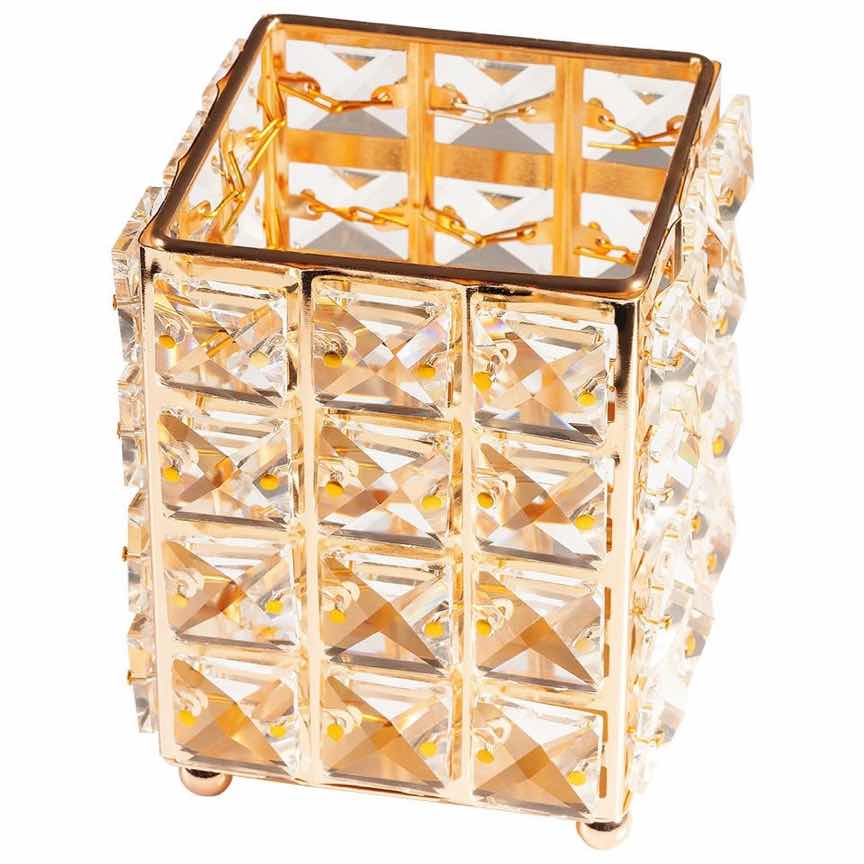 Suport Pensule Machiaj Crystal Star Gold LUXORISE Suport Pensule Machiaj Crystal Star Gold LUXORISE