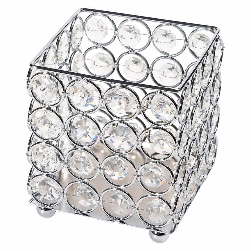 Suport Pensule Machiaj Diamond Crystal LUXORISE, White Suport Pensule Machiaj Diamond Crystal LUXORISE, White
