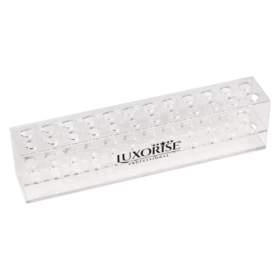 Suport pensule machiaj LUXORISE, plexiglas, 24 sloturi Suport pensule machiaj LUXORISE, plexiglas, 24 sloturi