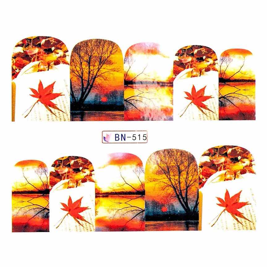 Tatuaj Unghii LUXORISE Fall Picture, BN-515 Tatuaj Unghii LUXORISE Fall Picture, BN-515