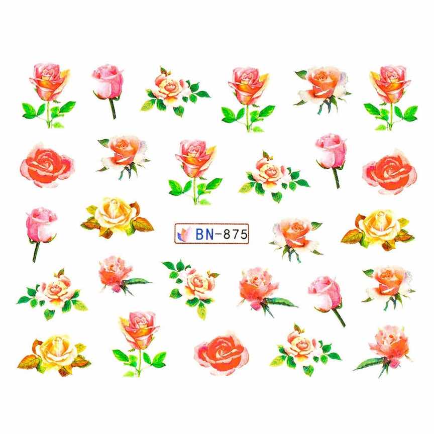Tatuaj Unghii LUXORISE Flower Rose, BN-875 Tatuaj Unghii LUXORISE Flower Rose, BN-875