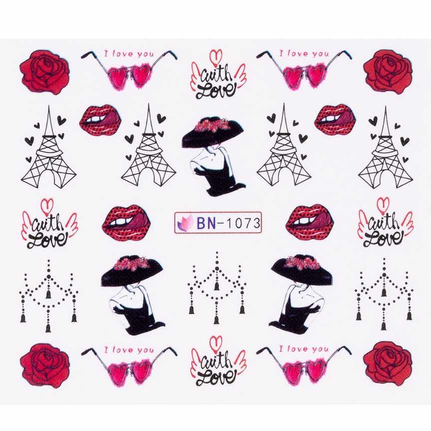Tatuaj Unghii LUXORISE Love in Paris, BN-1073 Tatuaj Unghii LUXORISE Love in Paris, BN-1073