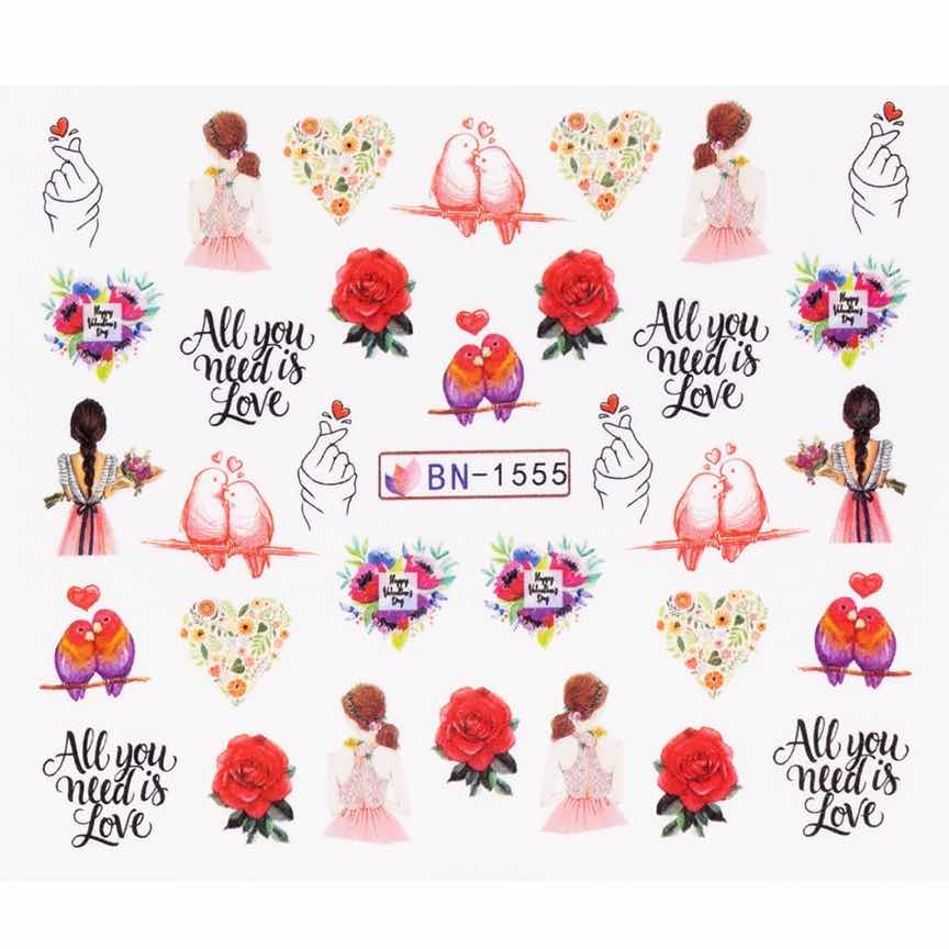 Tatuaj Unghii LUXORISE Love Statement, BN-1555 Tatuaj Unghii LUXORISE Love Statement, BN-1555