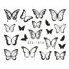 Tatuaj Unghii LUXORISE Simple Butterfly Song, STZ-1014