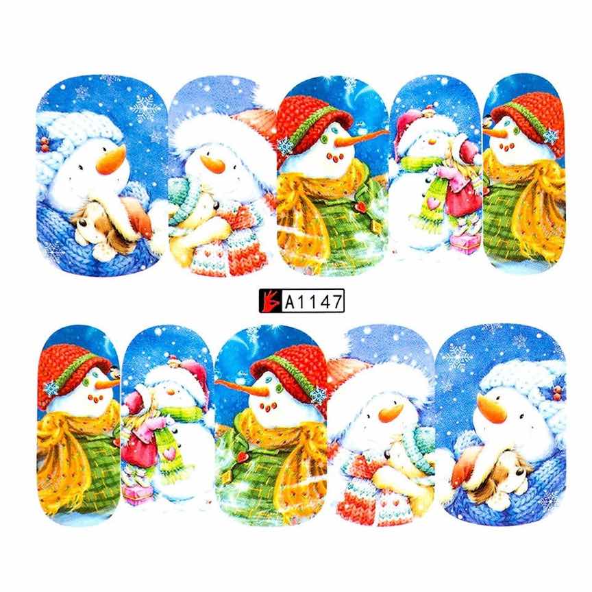 Tatuaj Unghii LUXORISE Snowmen Faces, A1147 Tatuaj Unghii LUXORISE Snowmen Faces, A1147