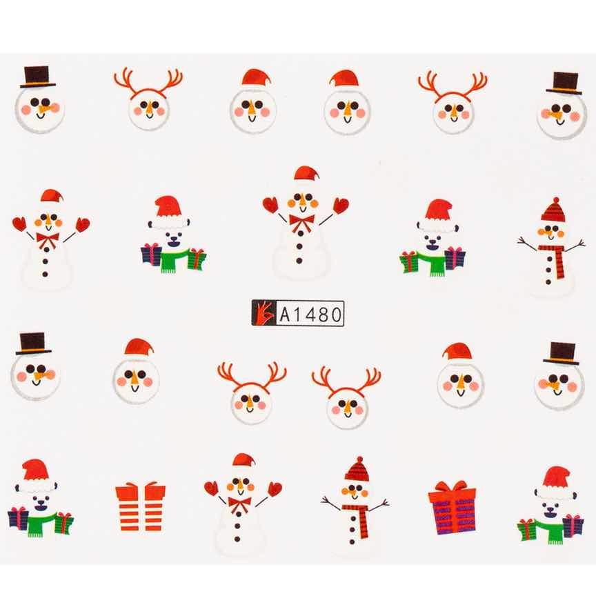 Tatuaj Unghii LUXORISE Snowmen Funny, A1480 Tatuaj Unghii LUXORISE Snowmen Funny, A1480