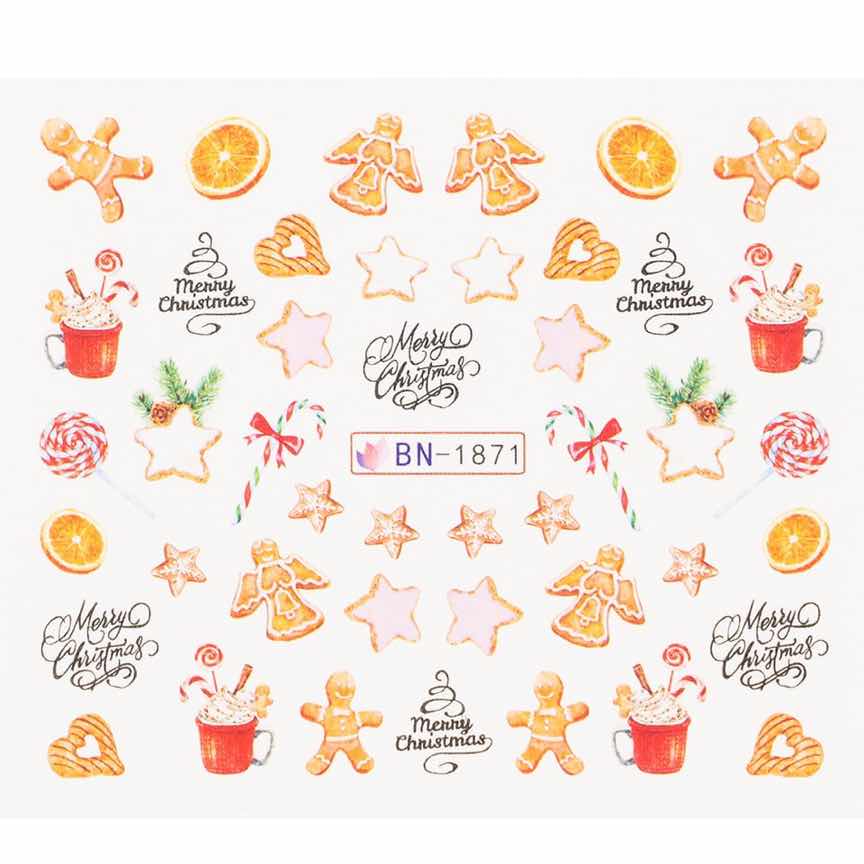 Tatuaj Unghii LUXORISE Sweets for Santa, BN-1871 Tatuaj Unghii LUXORISE Sweets for Santa, BN-1871