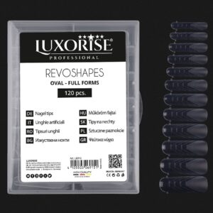 Tipsuri Reutilizabile Revo Shapes LUXORISE Oval - Full Forms pentru Polygel si gel, 120 buc