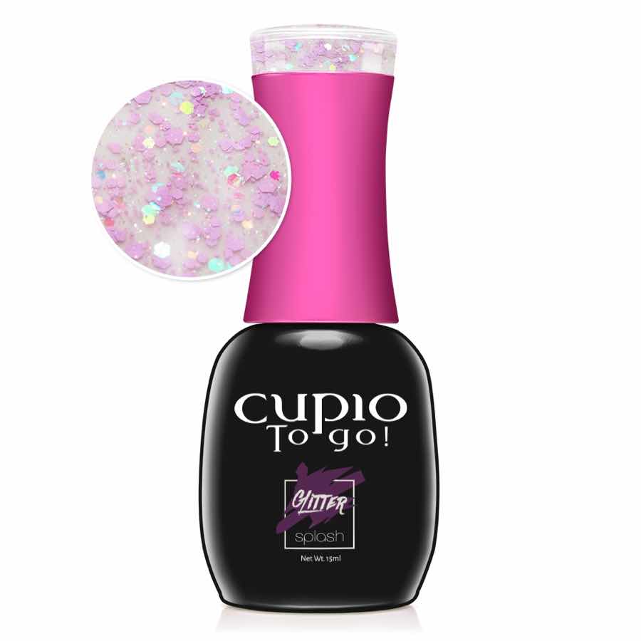 Oja semipermanenta Cupio To Go! Glitter Splash - Lavander Confetti 15 ml Oja semipermanenta Cupio To Go! Glitter Splash - Lavander Confetti 15 ml