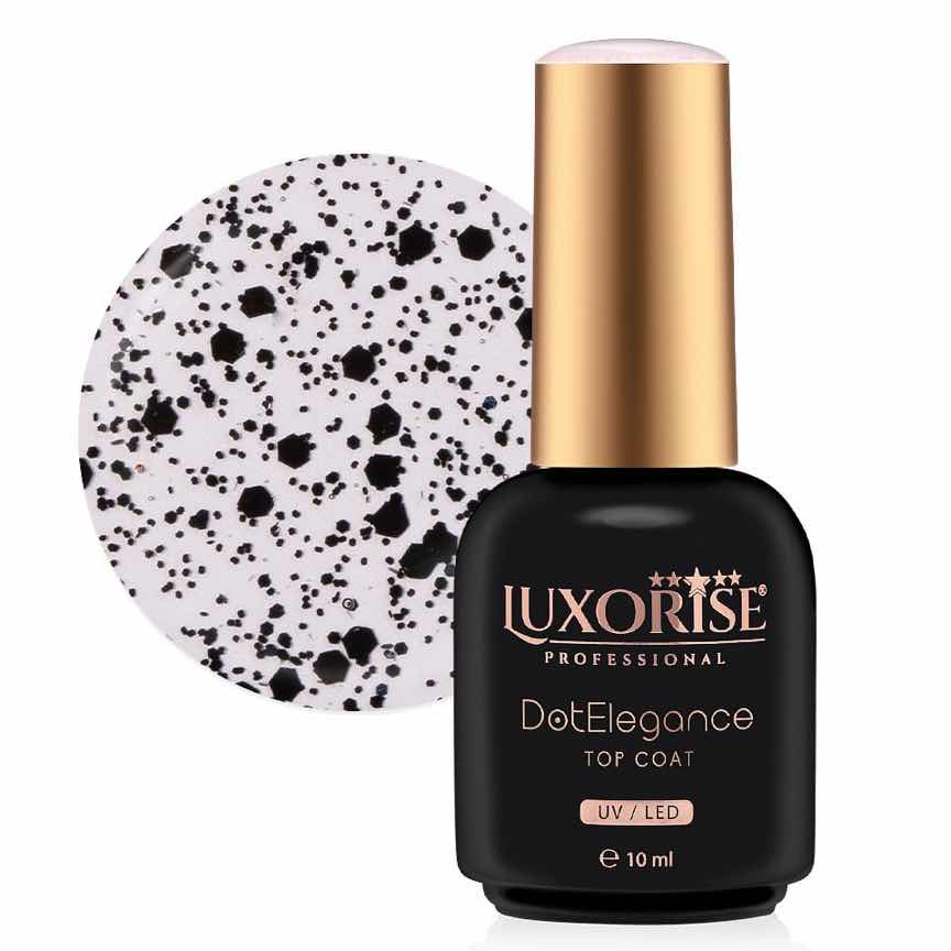Top Coat LUXORISE - Dot Elegance, Black Bliss 10ml Top Coat LUXORISE - Dot Elegance, Black Bliss 10ml