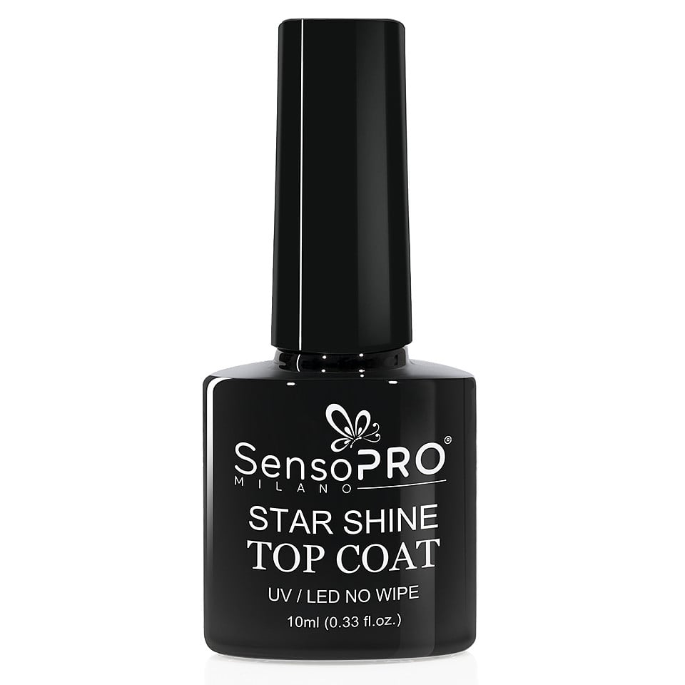 Top Coat Oja Semipermanenta Star Shine SensoPRO Milano 10ml - Gel de Finish Top Coat Oja Semipermanenta Star Shine SensoPRO Milano 10ml - Gel de Finish